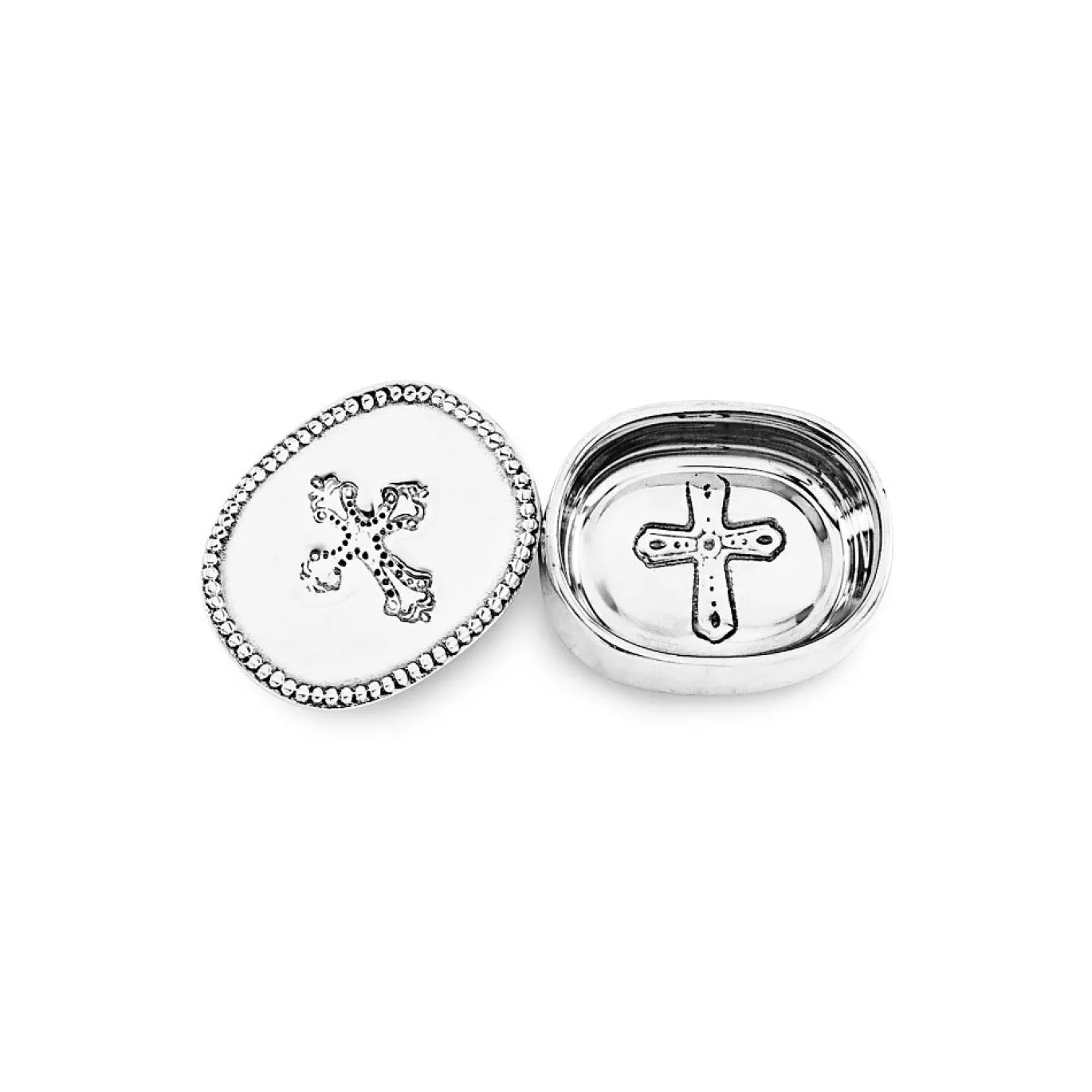 BABY Peek-A-Boo Cross Oval Keepsake Box