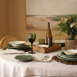 CERAMIC Valentina Dinner Plate Set of 4 (Dusty White)