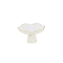 ENCANTO Amelia Small Pedestal Cream and White