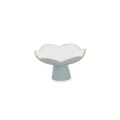 ENCANTO Amelia Small Pedestal Slate and White
