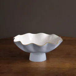 ENCANTO Carola Large Pedestal (Periwinkle and White)