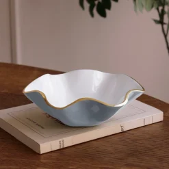 ENCANTO Carola Small Round Bowl Slate and White