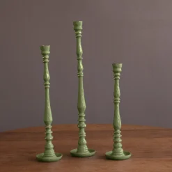 ENCANTO Crosby Medium Candlestick Holder (Leaf Green)