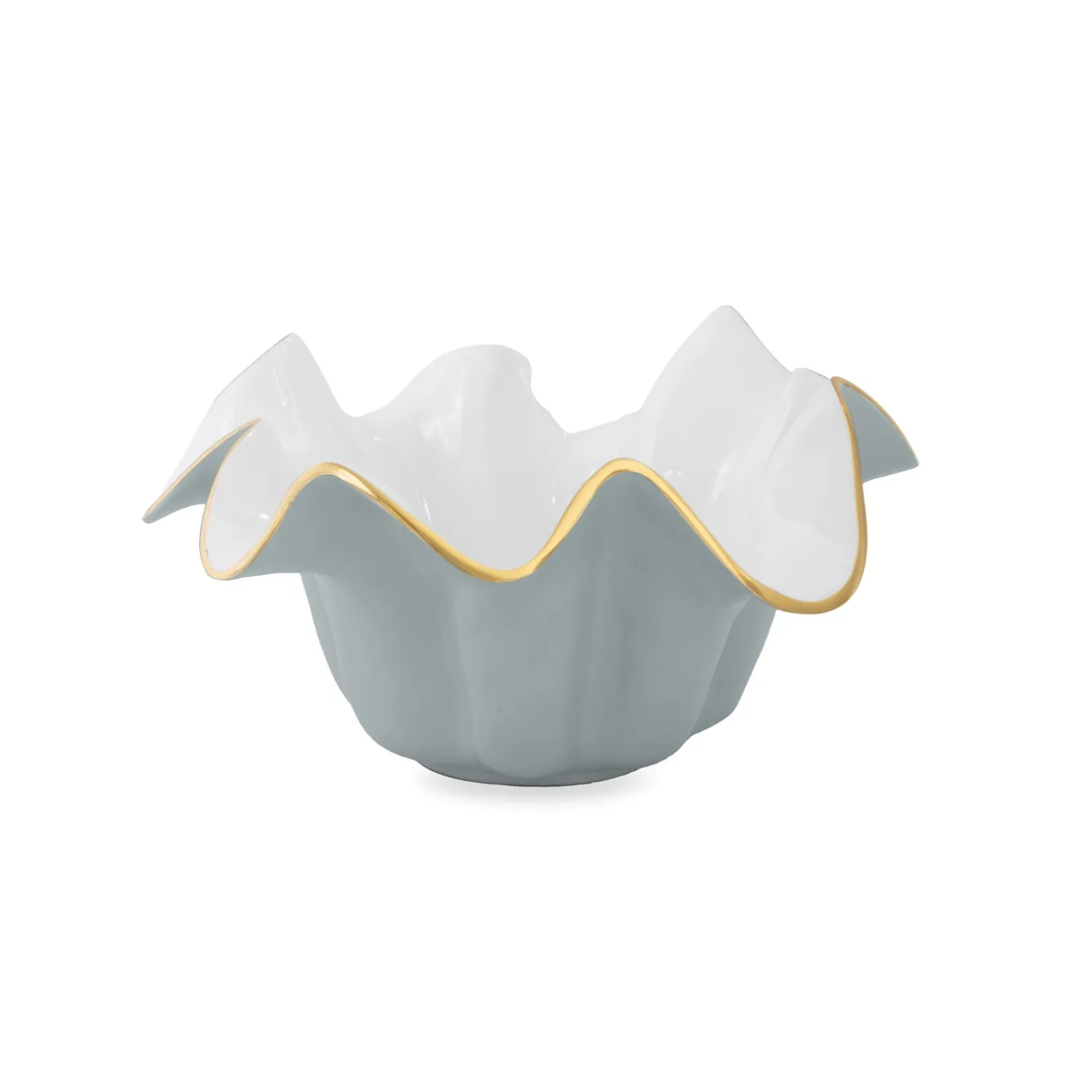 ENCANTO Medium Medusa Bowl Slate and White