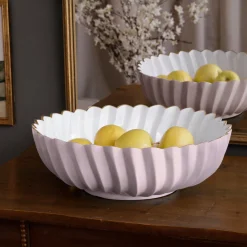 ENCANTO Orlando Large Bowl (Camellia and White)
