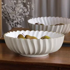 ENCANTO Orlando Large Bowl (Cream and White)
