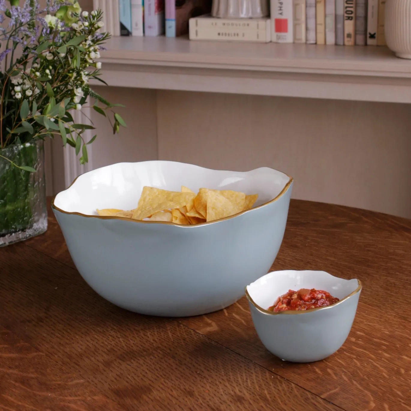 ENCANTO Osaka Large Bowl Slate & White