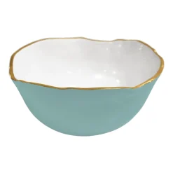 ENCANTO Osaka Large Bowl (Turquoise and White)