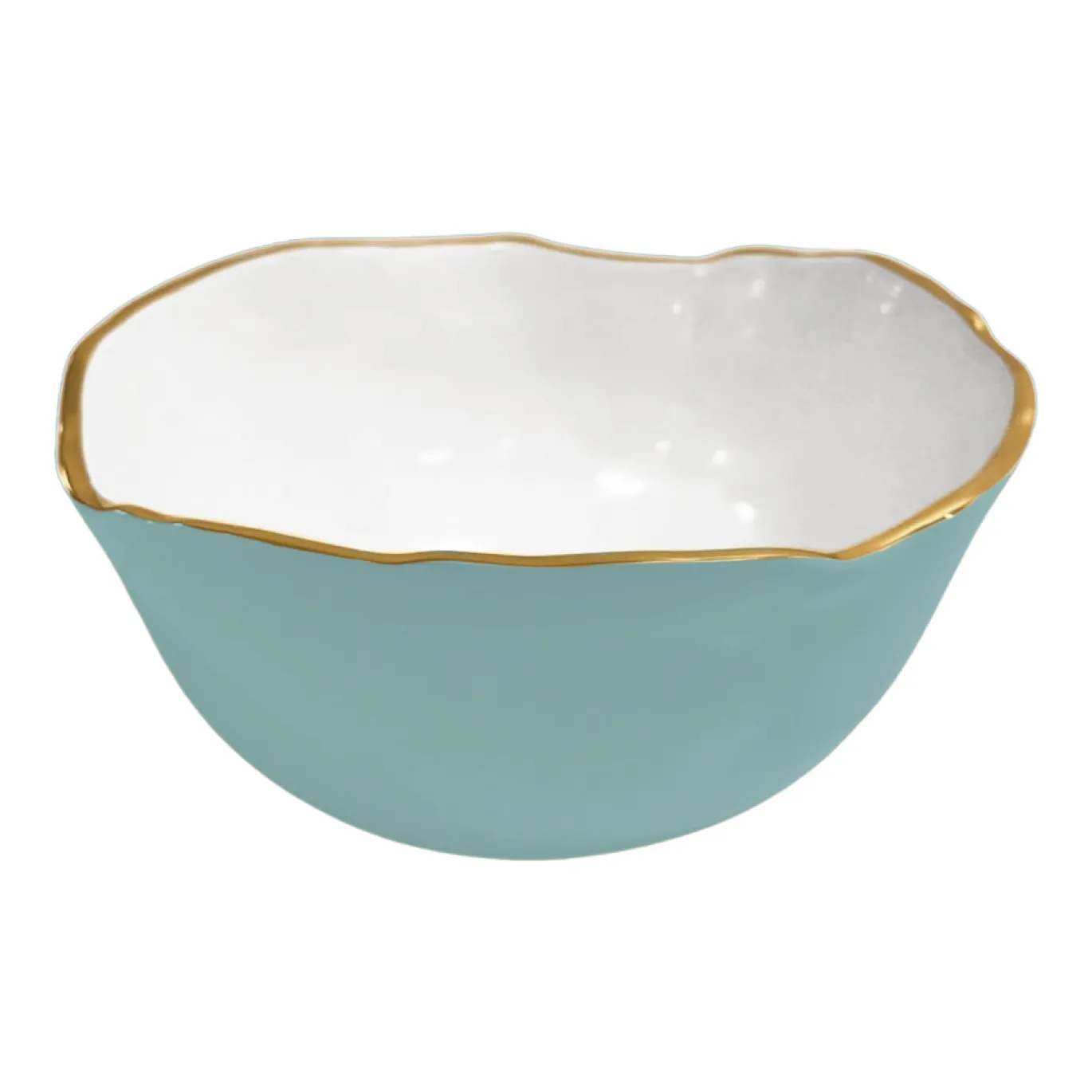 ENCANTO Osaka Large Bowl (Turquoise and White)