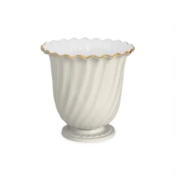 ENCANTO Swirl Vintage Ice Bucket Cream and White