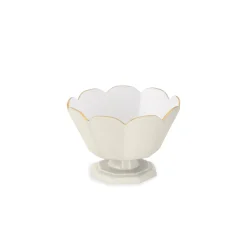 ENCANTO Vintage Faceted Pedestal Cream and White