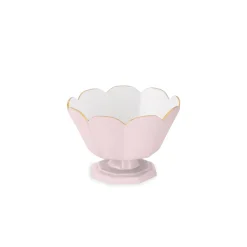 ENCANTO Vintage Faceted Pedestal Camellia and White