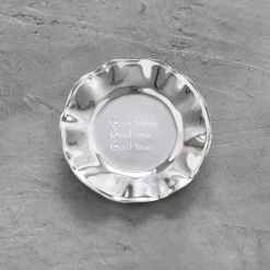 GIFTABLES Vento Wine Plate "Good friends, Good wine, Good times"