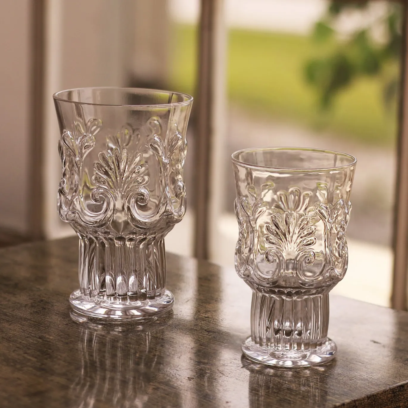 GLASS Baroque 12 oz Stemless Set of 4 (Clear)