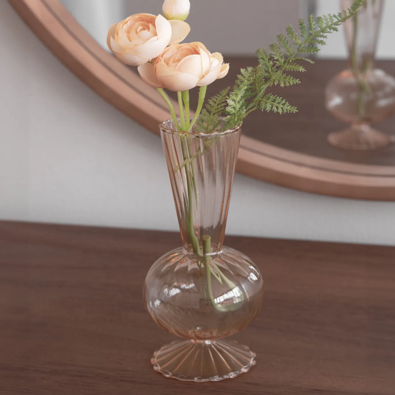 GLASS Cambridge Beth 6" Bud Vase Set of 2 (Champagne)