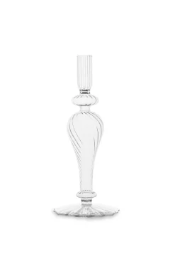 GLASS Cambridge Daphne 8.5" Candlestick Holder Set of 2 (Clear)
