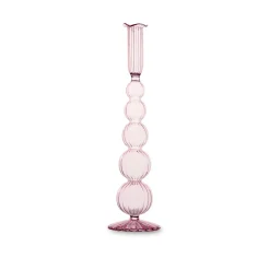 GLASS Cambridge Olivia 12" Candlestick Holder Set of 2 (Light Pink)