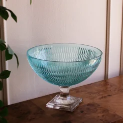 GLASS Eclat Centerpiece Pale Blue & Clear
