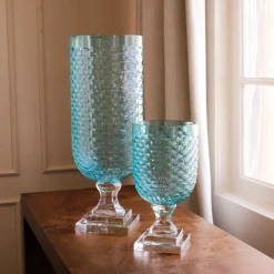 GLASS Eclat Small Hurricane Pale Blue & Clear