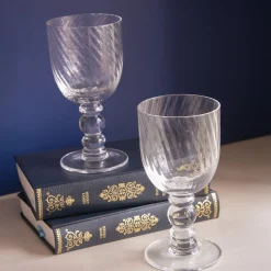 GLASS French Swirl Wine Set of 4 (Clear)