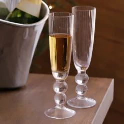 GLASS Venice Champagne Flute Set of 4 (Clear)