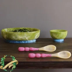 RESIN Rio Bubble Salad Servers (Pink)