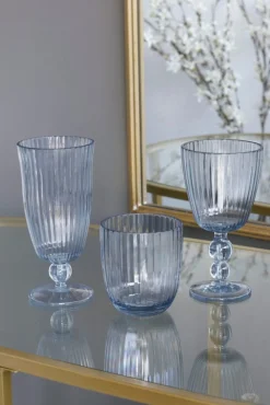 VIDA Acrylic Double Old Fashioned Set of 4 (Blue)