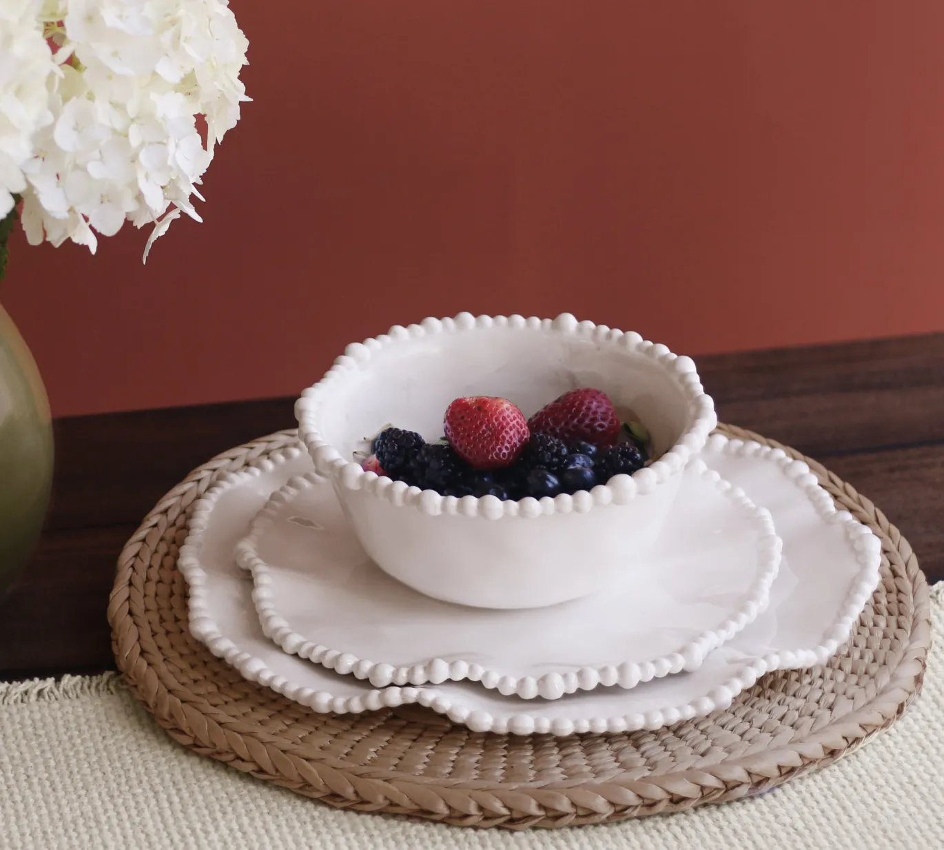 VIDA Alegria 11" Dinner Plate Set of 4 (White)