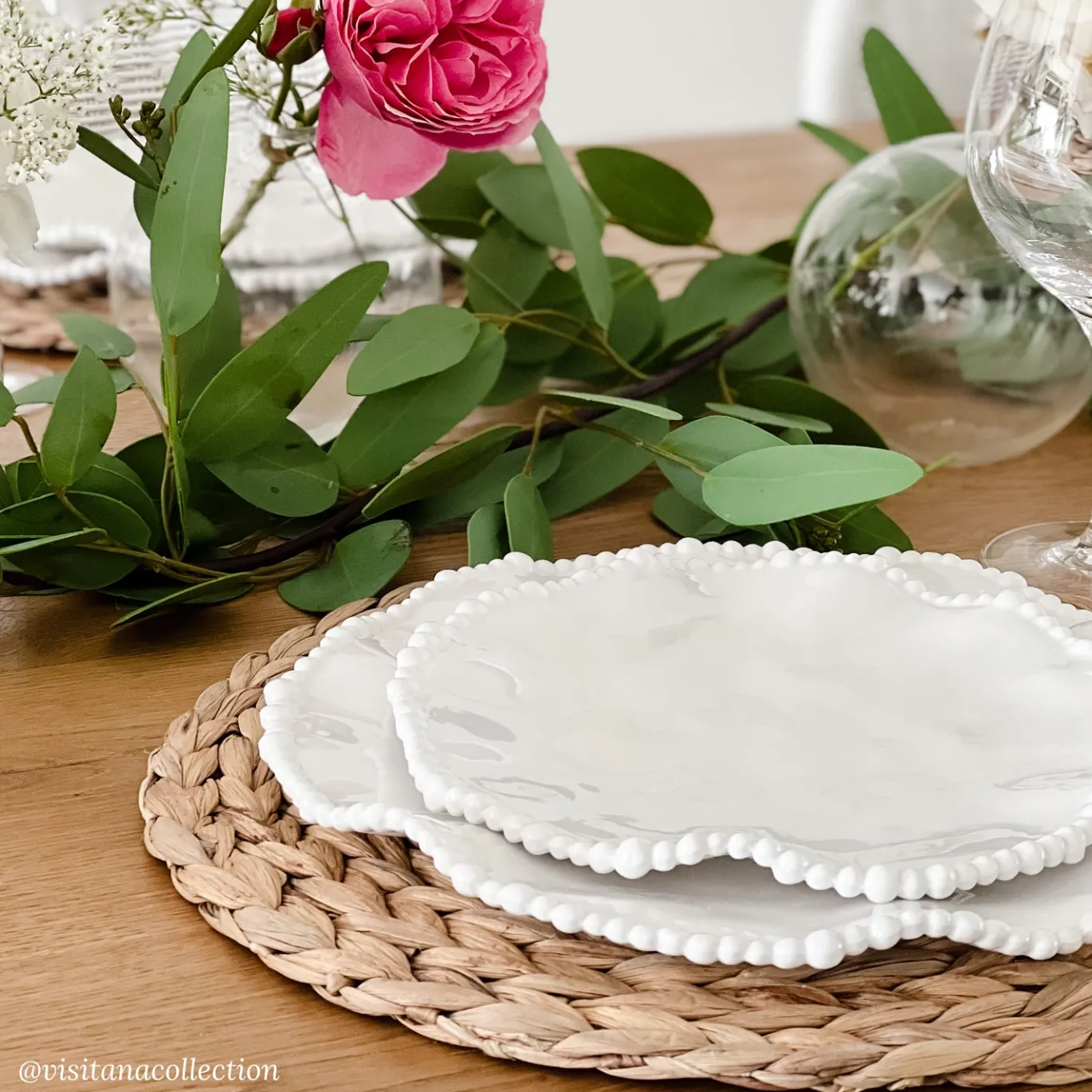 VIDA Alegria 11" Dinner Plate Set of 4 (White)