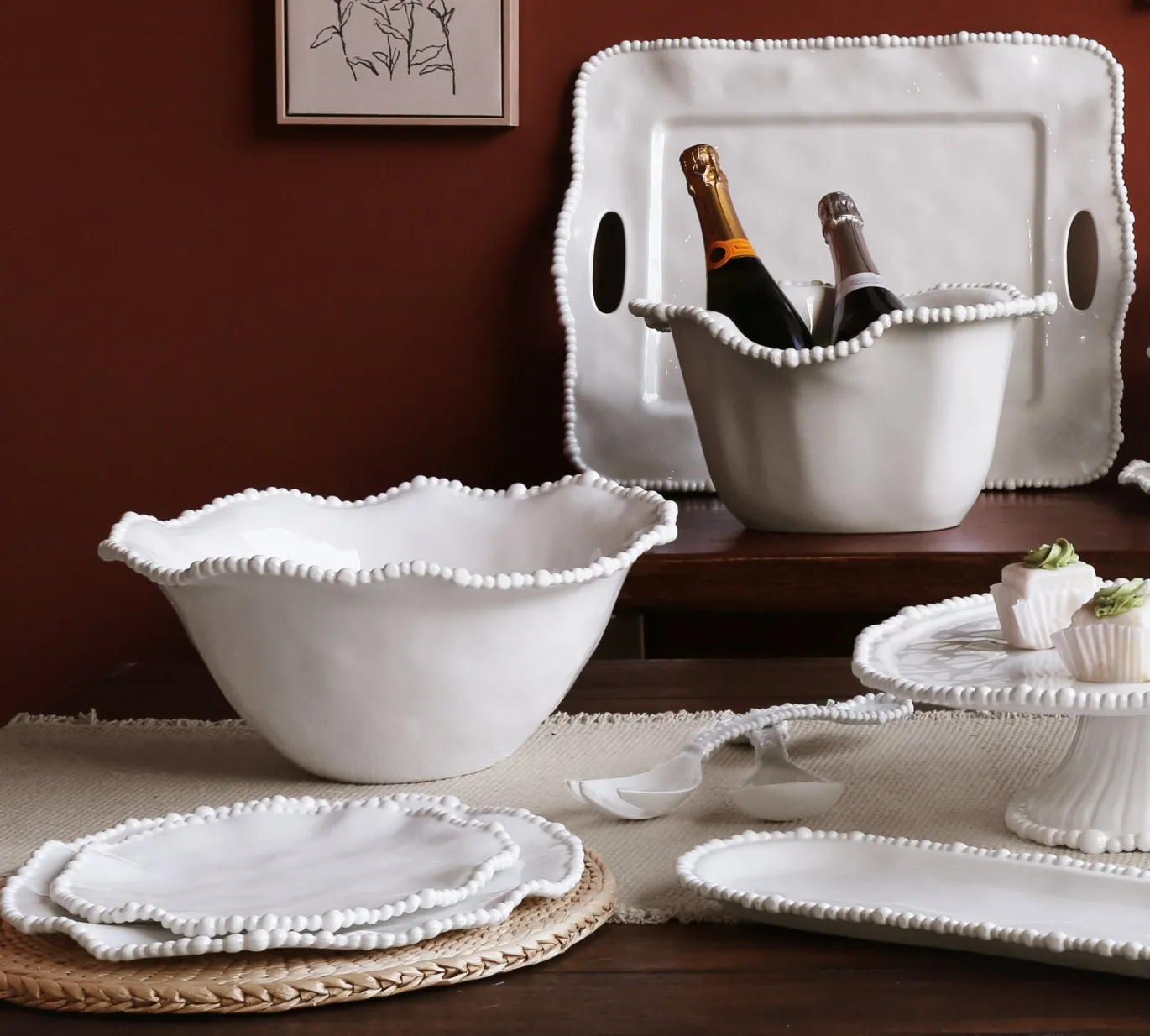 VIDA Alegria 11" Dinner Plate Set of 4 (White)