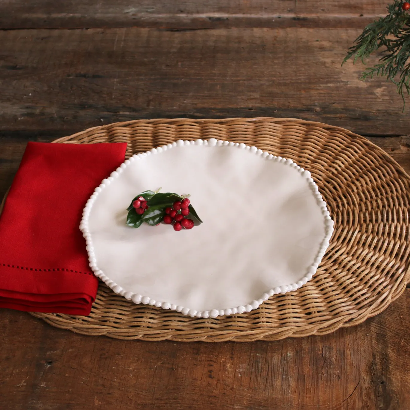 VIDA Alegria 11" Dinner Plate Set of 4 (White)