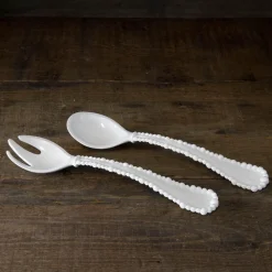 VIDA Alegria Large Salad Servers (White)