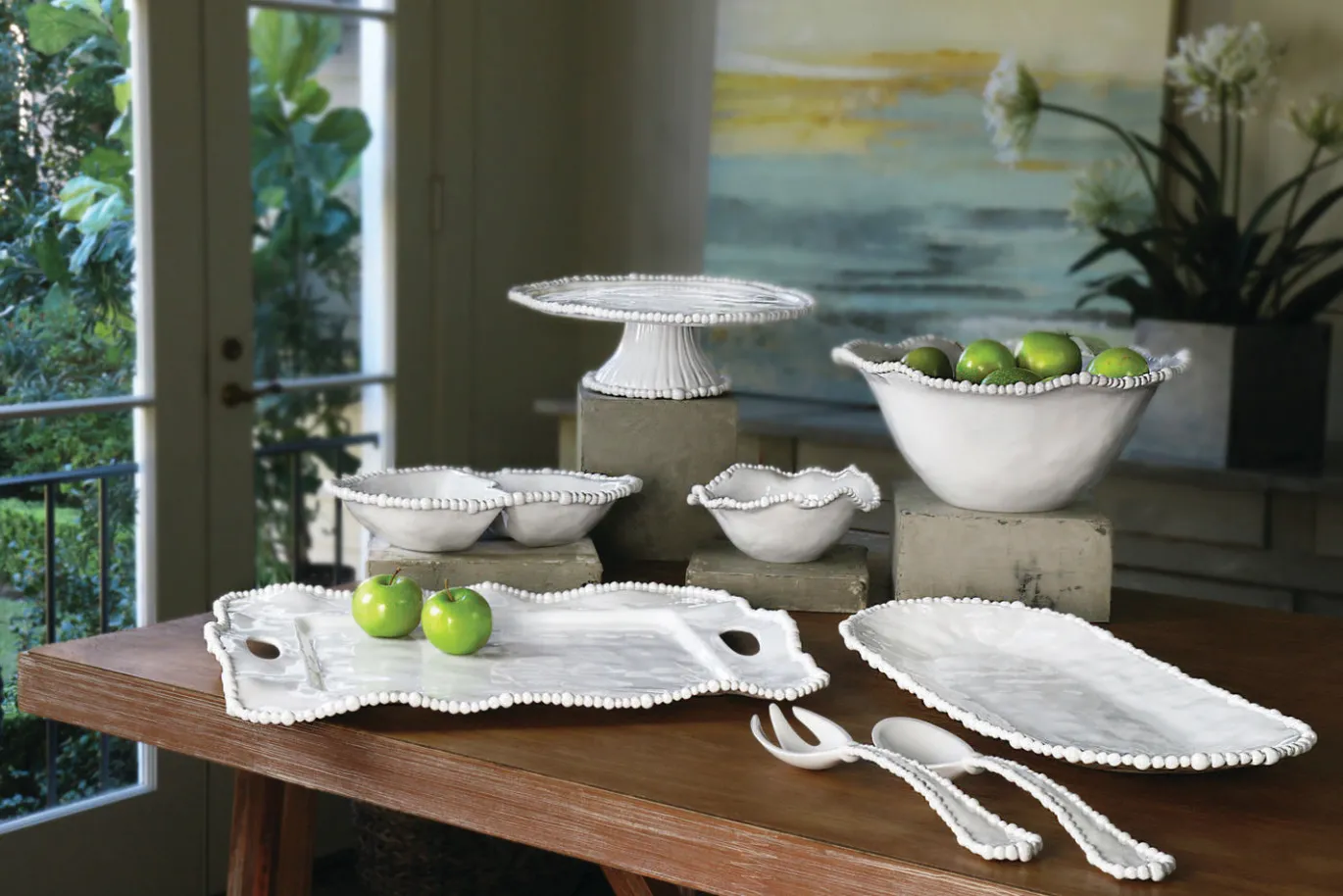 VIDA Alegria Large Salad Servers (White)