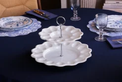 VIDA Alegria Two Tiered Egg Server White