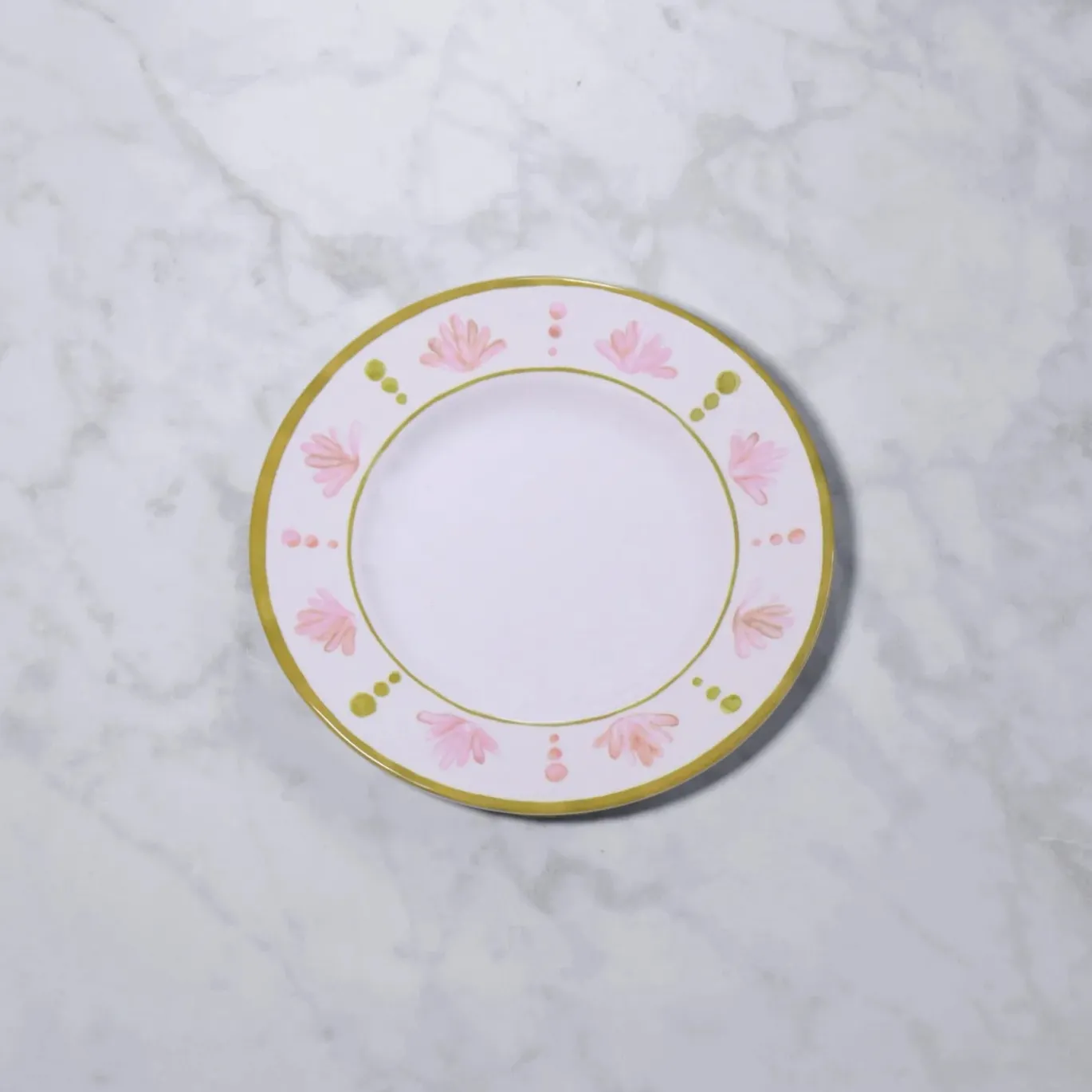 VIDA Athena Dinner Plate 11" Set of 4 (Pink and Green)