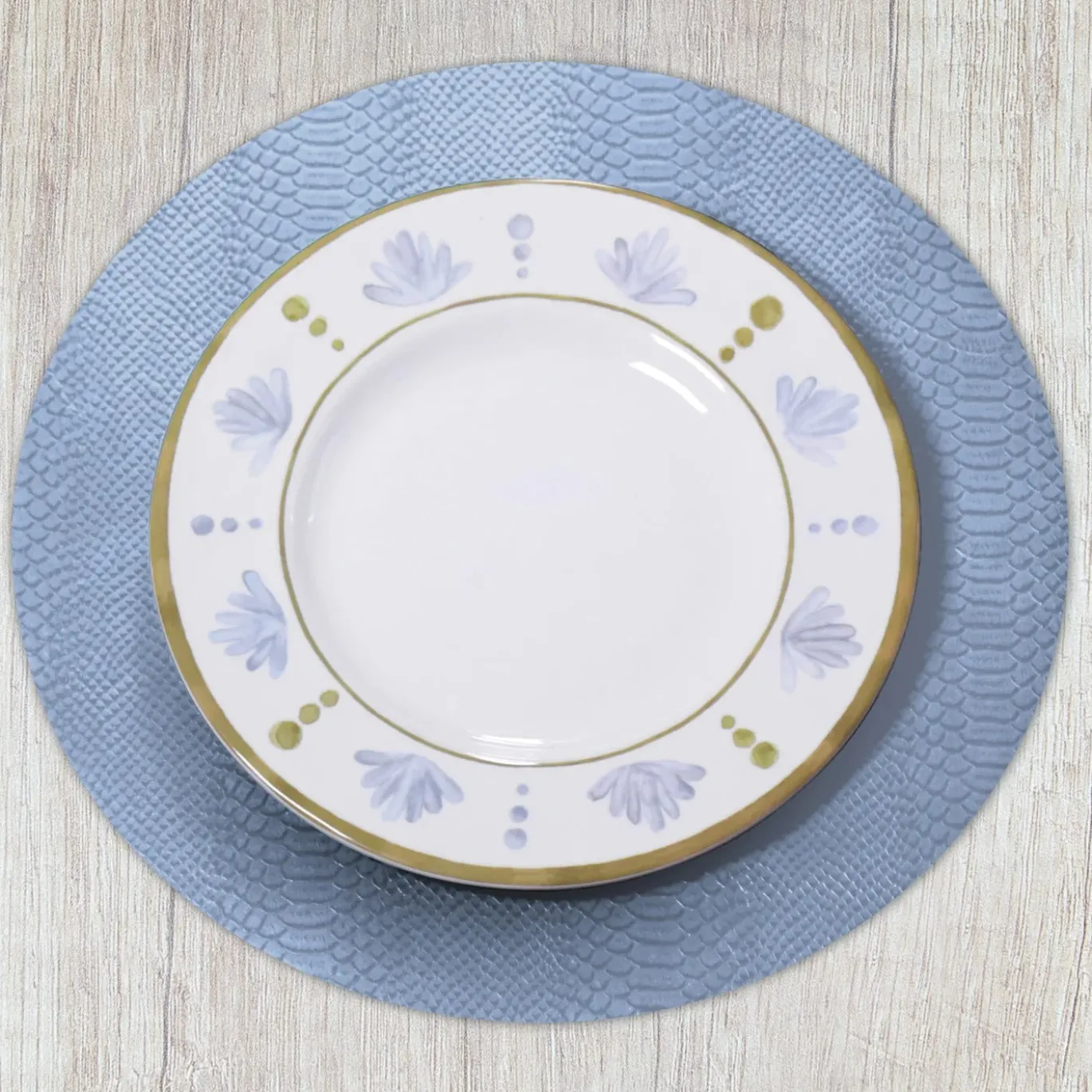 VIDA Athena Dinner Plate 11" Set of 4 (Blue and Green)
