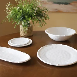 VIDA Bamboo 9" Salad Plate Set of 4 (White)