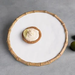 VIDA Bamboo Baguette Platter (White and Natural)