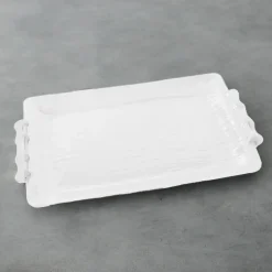 VIDA Bamboo Medium Rectangular Tray (White)
