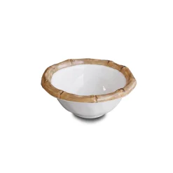 VIDA Bamboo Mini Dip Bowl (White and Natural)