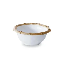 VIDA Bamboo Small Dip Bowl (White and Natural)