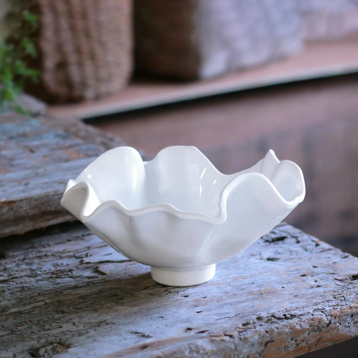 VIDA Bloom Small Deep Bowl (White)