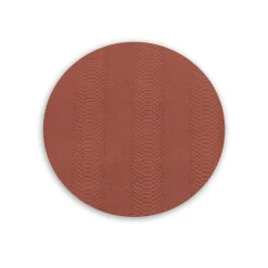 VIDA Croc Reversible 15.5" Round Placemats Set of 4 (Salmon and Taupe)