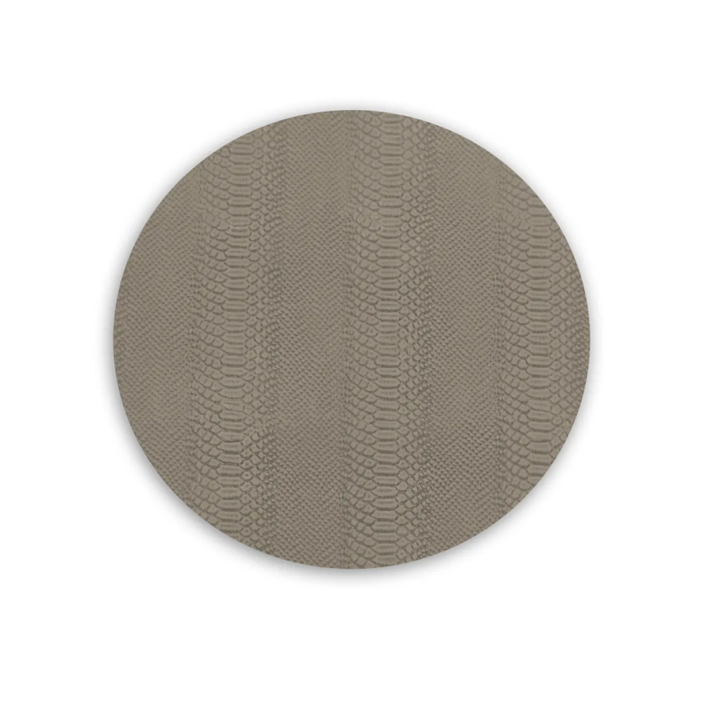 VIDA Croc Reversible 15.5" Round Placemats Set of 4 (Salmon and Taupe)