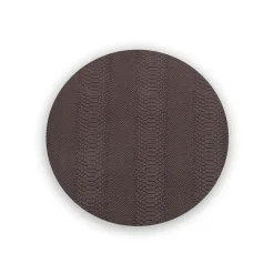 VIDA Croc Reversible 15.5" Round Placemats Set of 4 (Pink and Brown)