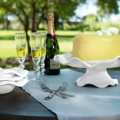 VIDA Havana Pedestal Cake Plate White