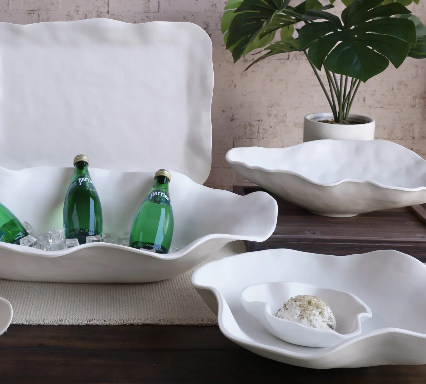 VIDA Nube Large Oval Bowl (White)