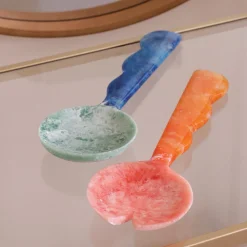 VIDA Resin Salad Servers (Orange and Blue)